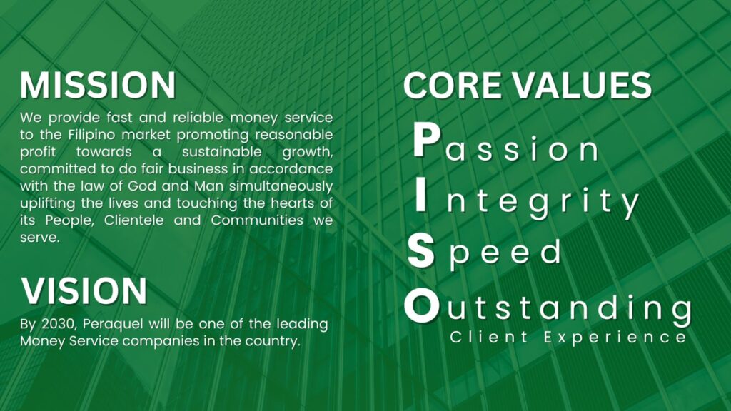 mission and vision core values